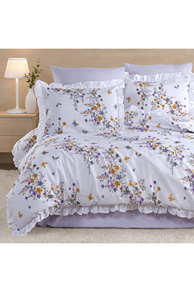 Lief Home Ruffled Double Duvet Cover Set 200X220Cm |   4 Pillowcase |   Fitte...