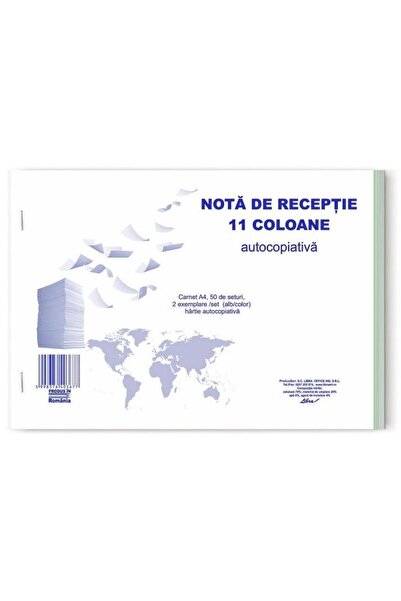Daco Nota de receptie cu TVA 11 coloane, autocopiativa,