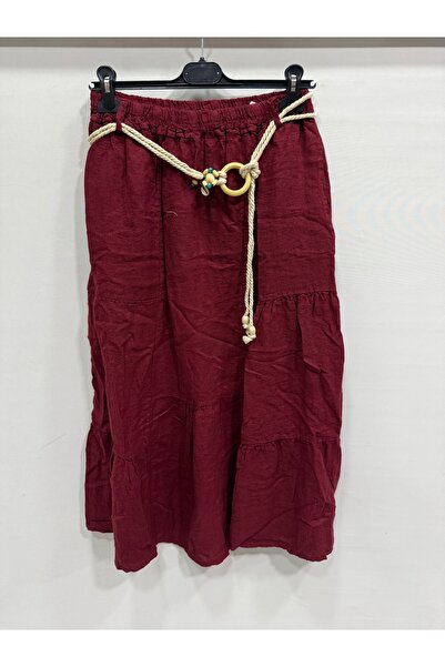 della moor Roșu Claret Italian Ip Ke curea Talie elastică Ce cu buzunare a mo...