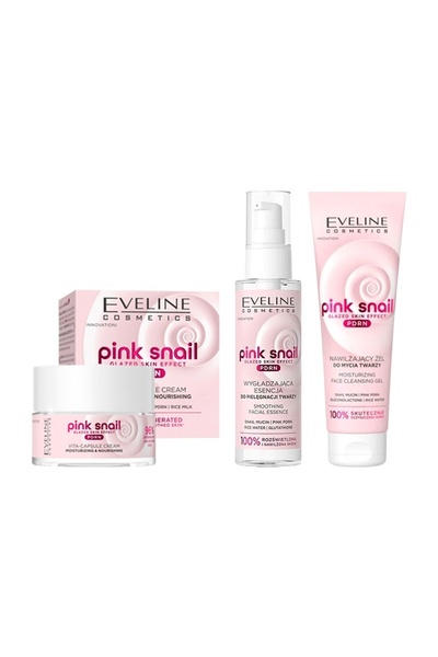 Eveline Cosmetics Eveline Pink Snail PDRN Face Care Set – Moisturizing Cream ...