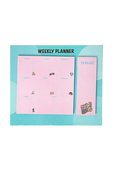 yordama دفتر ملاحظات أسبوعي بتصميم ريترو مقاس 25x21 سم |   2 قلم مفاجأة مع هدية