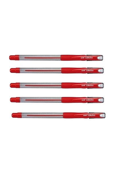 UNİ-BALL UNIBALL LAKUBO MEDIUM ( 1.0 ) NON-BALL PEN RED (5 Pieces)