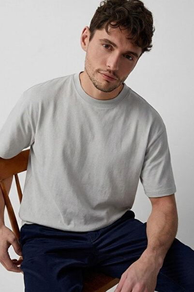 COMBİNE MİCHAİL Чоловіча велосипедна сорочка сірого кольору Oversize