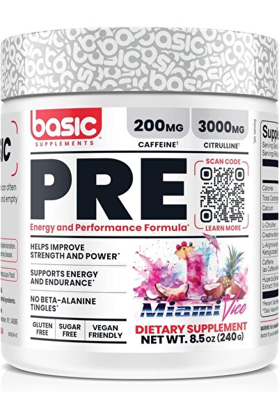 Basic Supplement ٣٠ وجبة مسبقة من مسلسل ميامي فايس