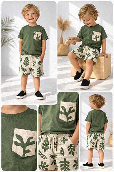 ciklet kids Set de jos și de sus pentru băiat cu pantaloni scurți