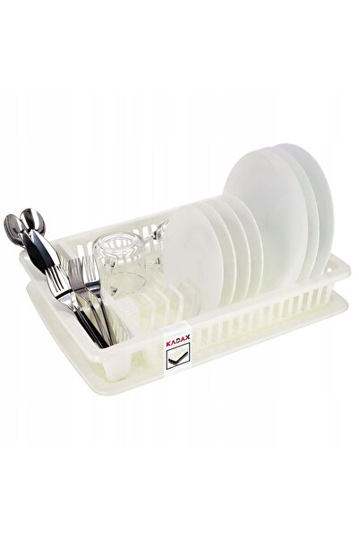 KADAX Dish Drainer for Cutlery Large Standing Plastic Tray 46cm