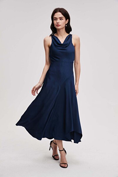 menta Sleeveless plain formal long dress