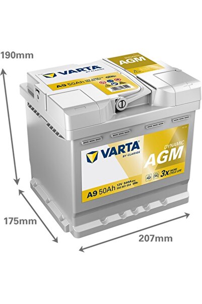 Varta Car Battery A9 Dynamic AGM 50Ah 12V 550901054K262