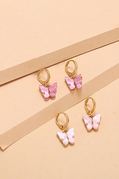 New Obsessions Butterfly Dangle Earrings 4 Pieces