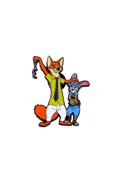 Choice 1 pc 1 Pc Cartoon Anime Zootopia Broh Funny Judy & Nick Wilde Enamel P...