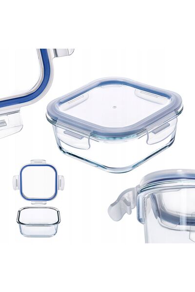 KADAX Recipient alimentar din sticlă 320 ml cu capac, cutie de prânz