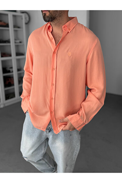 BYBASICMAN قميص بودرا مطرز تينسل كبير الحجم G-5792