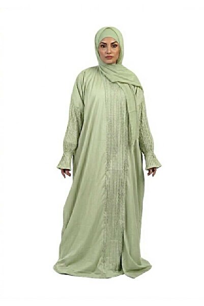 SDD Egyptian Cotton prayer shawl with attached headscarf, wide and comfortabl...