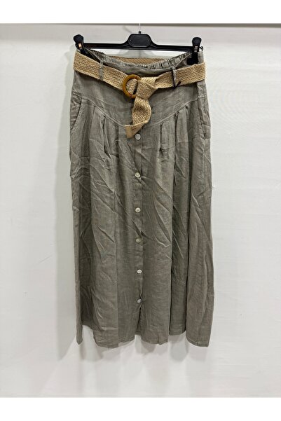 della moor Mink Italian Straw K Belt I D Button Accent I C Pocketed Long K Li...