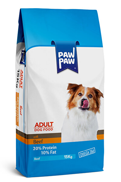 PawPaw Hrană uscată pentru câine adult, premium, cu carne de vită, 15 kg, vit...