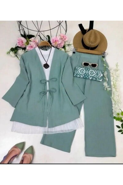 modasindoma Women's Lace-Up Suit Khaki