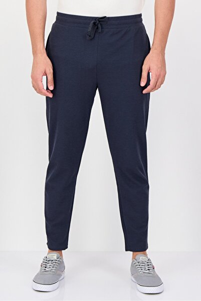 Nautica Men Regular Fit Plain Jogger Pants, Dark Grey