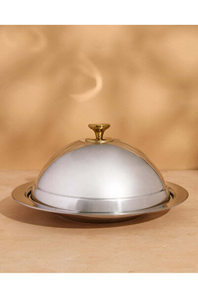 REDTAG صينية تقديم فضية مستديرة بغطاء