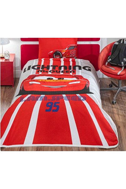 Taç New Season Licensed Disney Cars Lightning Single Person Pique Set