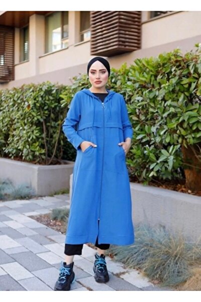 modasindoma Жіноча куртка з капюшоном, синя