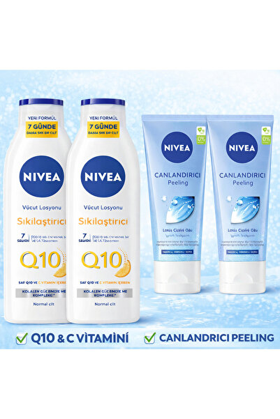 NIVEA Q10 7 Günde Sıkılaştırıcı Vücut Bakım Losyonu 250ml Kolajen, X2 Adet Ca...