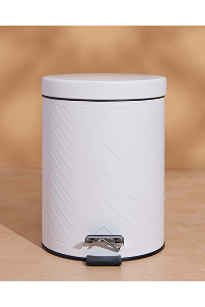 REDTAG White Patterned Metal Pedal Bin (5L)