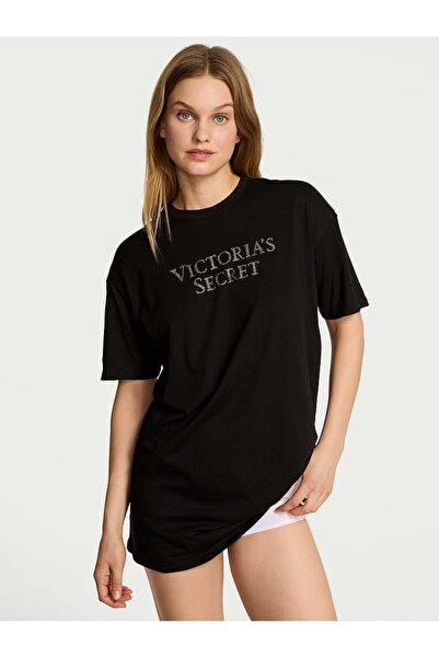 Victoria's Secret %100 Pamuklu Oversize Uyku Tişörtü