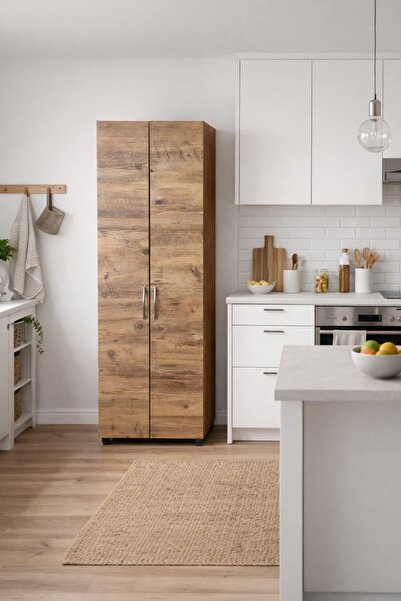 ADIM EBATLAMA 8 Raflı Çok Amaçlı Dolap - Erzak Dolabı-Ayakkabılık Atlantik Çam