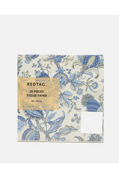 REDTAG مناديل ورقية متنوعة بنقوش زهرية (20 قطعة)