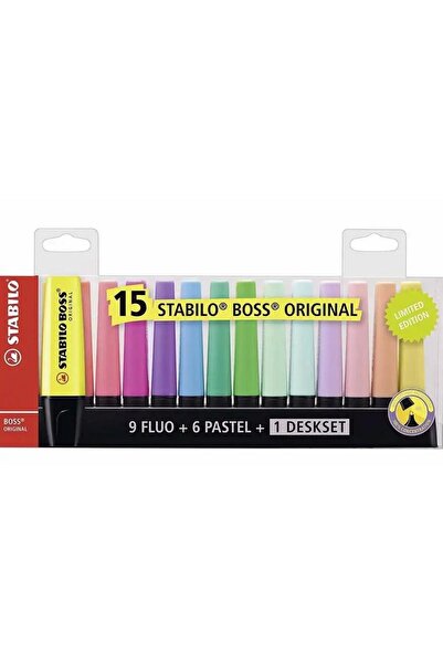 Stabilo Textmarker Boss Original, 15 colors/set, 9