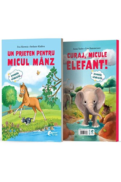 Editura Booklet Fiction Un prieten pentru micul manz + Curaj, micule elefa