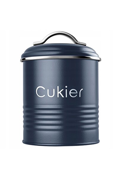 KADAX Sugar Container Organizer 750 ml Can with Lid Kitchen Navy Blue