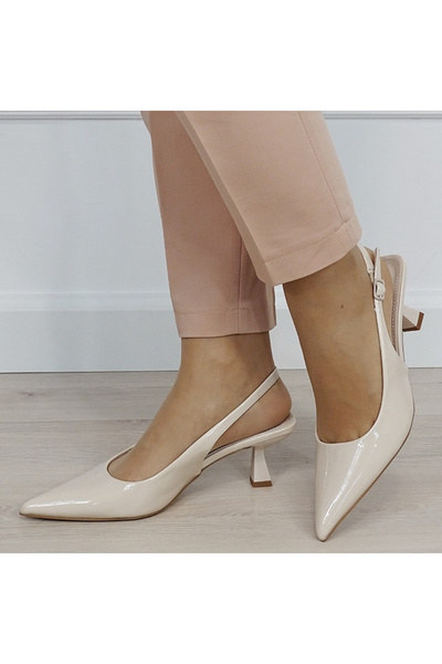 SOFILINE Bej patent leather shoes with low heel 5552 01