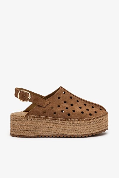 Louis Cardy Nocta Sigaro Suede Leather Women Espadrilles Sandals