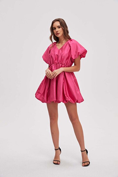 menta Plain short-sleeve short dress