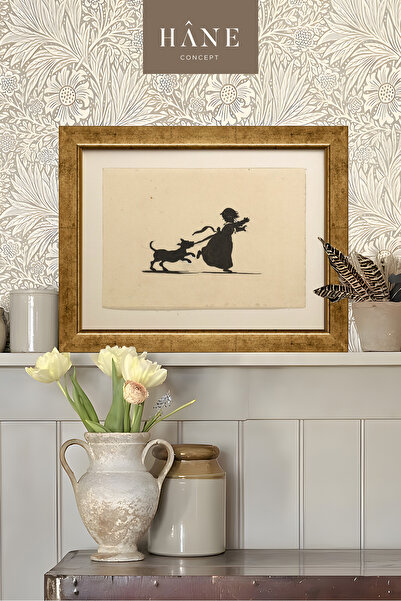 Hane Concept Tablou artistic cu siluetă clasică – Decor de perete vintage ate...