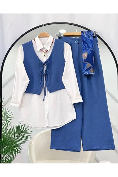 modasindoma Women's Three-Piece Suit Blue