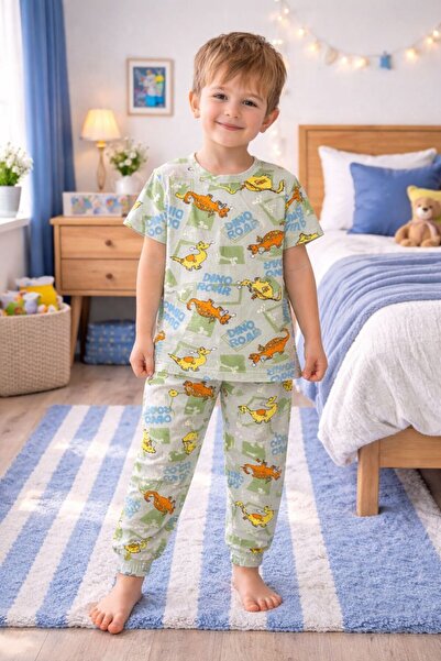 zahider 100% pamučni letnji komplet pidžama kratkih rukava za dečake