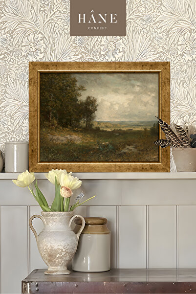 Hane Concept Pictură în stil antic cu peisaj natural – Decor de perete cu imp...