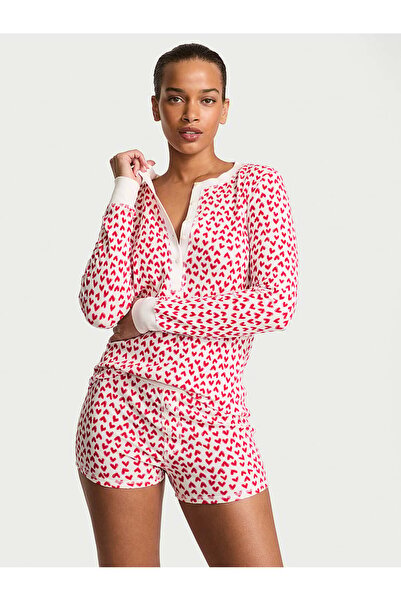 Victoria's Secret Henley Termal Şortlu Pijama Takımı