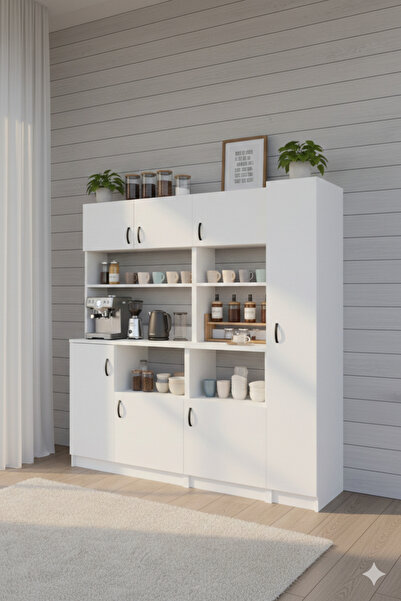 Haus Modüler Mocha 1-2-4 Çok Amaçlı Erzak,Kiler,Mutfak Dolabı