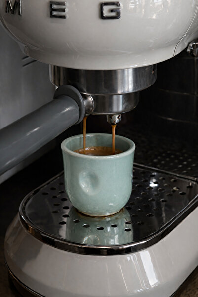 SEGOU SÉGOU El Yapımı Stonware Espresso Fincanı – Pastel Mint Yeşili