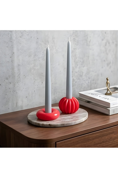 Boketto Opus Neon Pastel Pembe 2’li Dekoratif Mumluk | Modern Şamdan Seti Ev ...