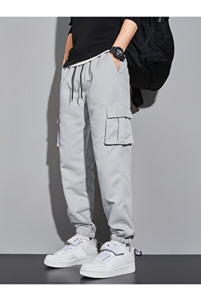 Wise&Go Store Παντελόνι Cargo Βαμβάκι τεμαχίων με ελαστική μέση και μανσέτες ...