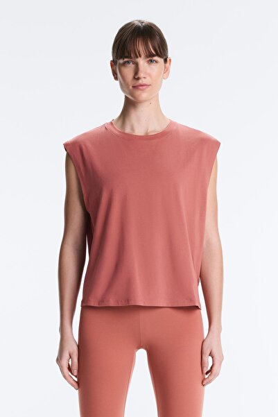 Oysho Pamuklu karışımlı kolsuz tişört