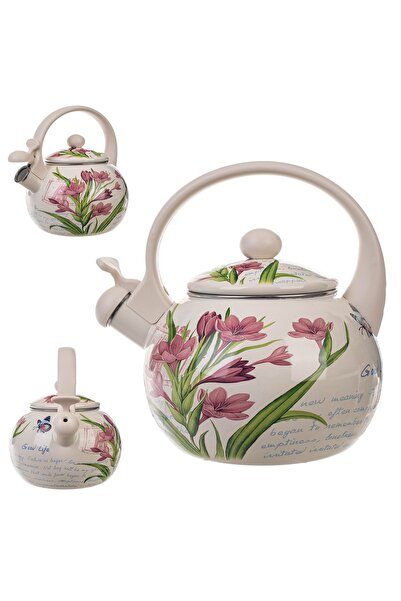 KADAX Fierbător emailat de 2,2 l, cu inducție pe gaz, cu mâner tradițional de...