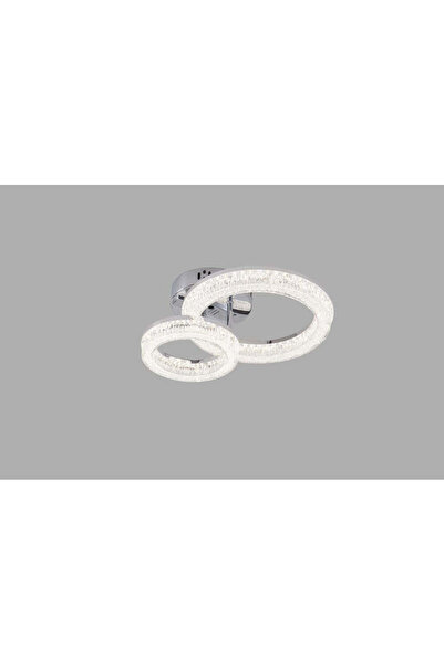 RFAN Candelabru LED, Model K3536/1+1CH, Cu Telecomandă, 3 Tipuri de Lumină, 80W, Argintiu