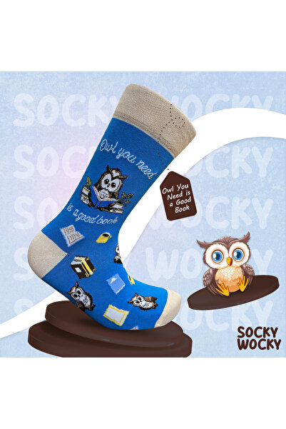 Socky Wocky Unisex Cotton socks with Owl You Need Is a Good Book
