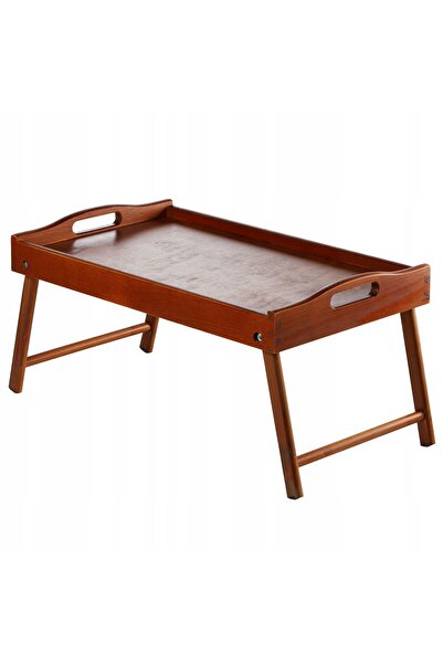 KADAX Masă de mic dejun pliabilă din lemn pentru laptop pe pat, tavă de cadouri