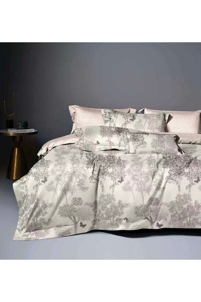 Luna Lenjerie de Pat 6 Piese cu Elastic - 180x200 cm, Set Complet Pat Dublu c...